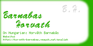 barnabas horvath business card